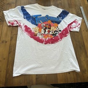 Pre-owned Looney Tunes Tune Squad S/S Tee In Red White Blue. Men’s Large
